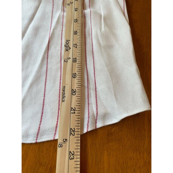 A Loves A Womens Medium Boho Embroidery Top White/Red Striped Cottagecore Fairy - Picture 5 of 11